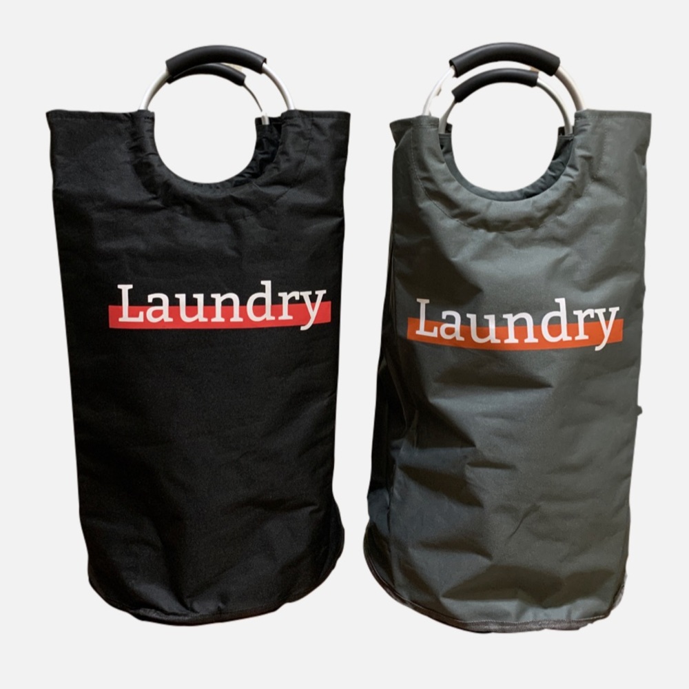 Storage bags or laundry bags, set of 2 - picture 2 is of bags laying flat